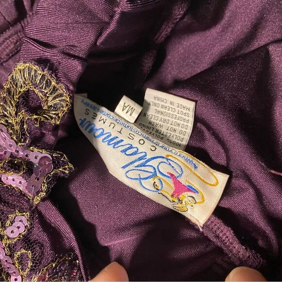 Glamour solo dance costume custom purple lace embroidered MA-Medium adult - Picture 14 of 15